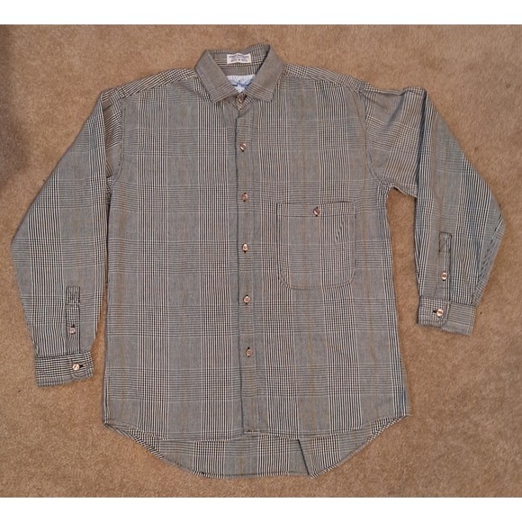 Mens S Perry Ellis America 100% Cotton Authentic Indian Madras Button Down Shirt - Picture 1 of 4